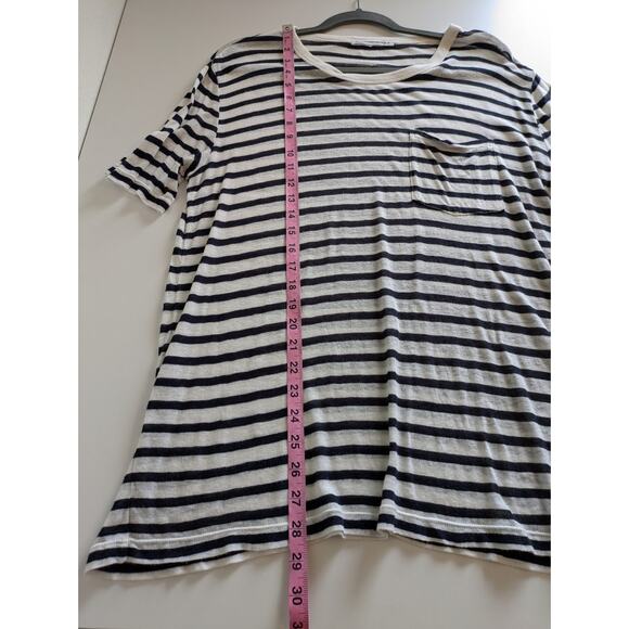 Alexanderwang.t T Shirt Top Striped Knit Streetwear Designer Black White Size L - Picture 12 of 12